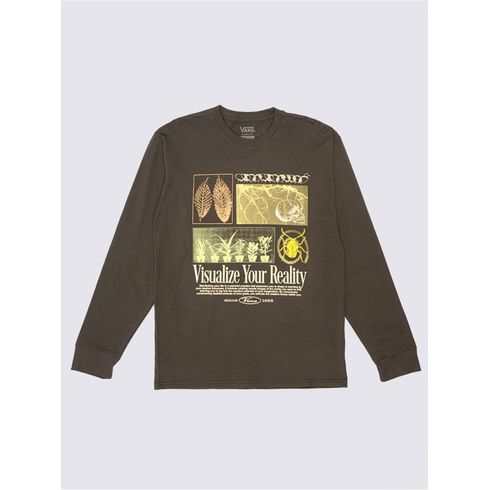 Polera Manga Larga Hombre Nature Thoughts Ls Café Oscuro Vans
