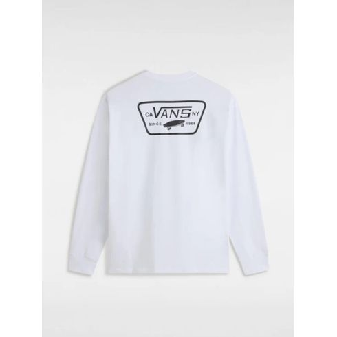 Polera Manga Larga Hombre Mn Full Patch Back L Blanco Vans