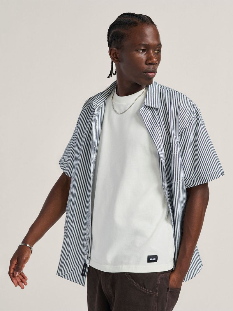 CAMISA-M-C-HOMBRE-LAWSON-STRIPE-SS-WOV-GRIS-VANS