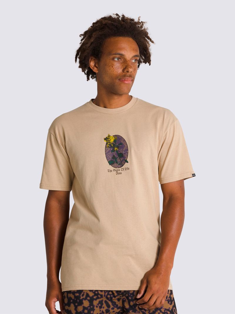 Polera-Manga-Corta-Hombre-Sign-Visions-Ss-Cafe-Claro-Vans