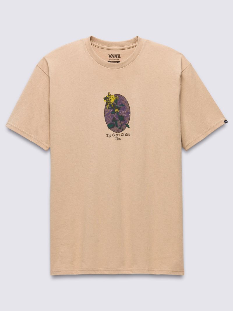 Polera-Manga-Corta-Hombre-Sign-Visions-Ss-Cafe-Claro-Vans