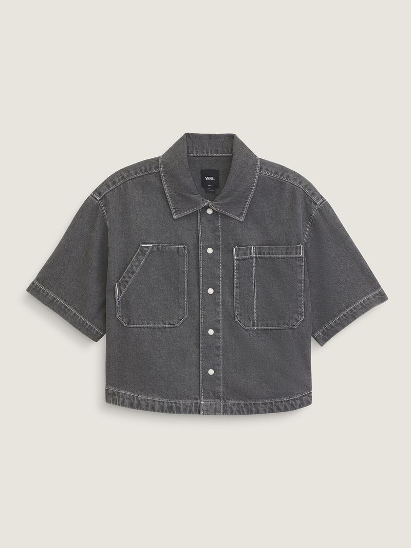 CAMISA-M-C-MUJER-NATALIE-SS-DENIM-BOX-GRIS-VANS