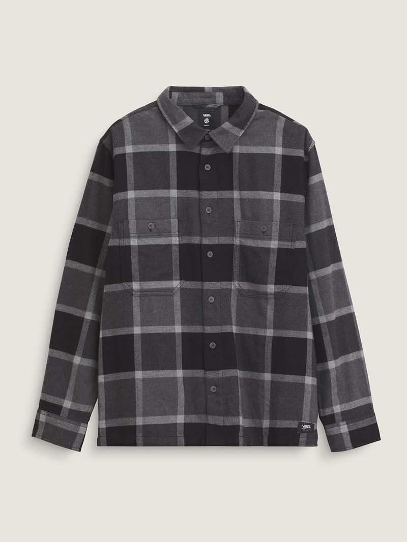 CAMISA-M-L-HOMBRE-LARKSPUR-PLAID-FLANN-GRIS-VANS