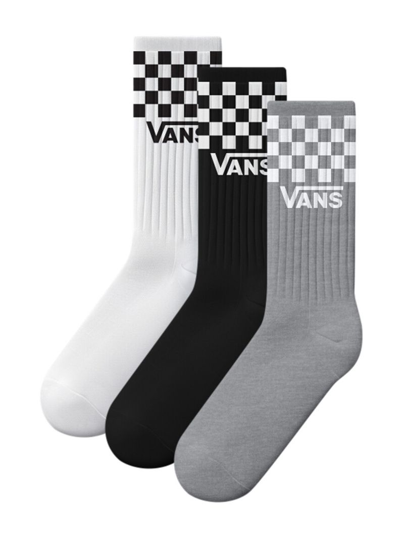 CALCETIN UNISEX CLASSIC CHECK CREW NEGRO VANS
