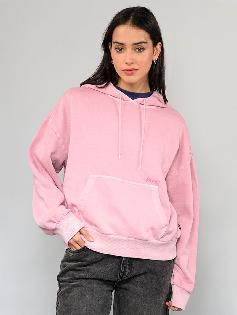 Poleron Mujer Retro Hoodie Rosado Vans
