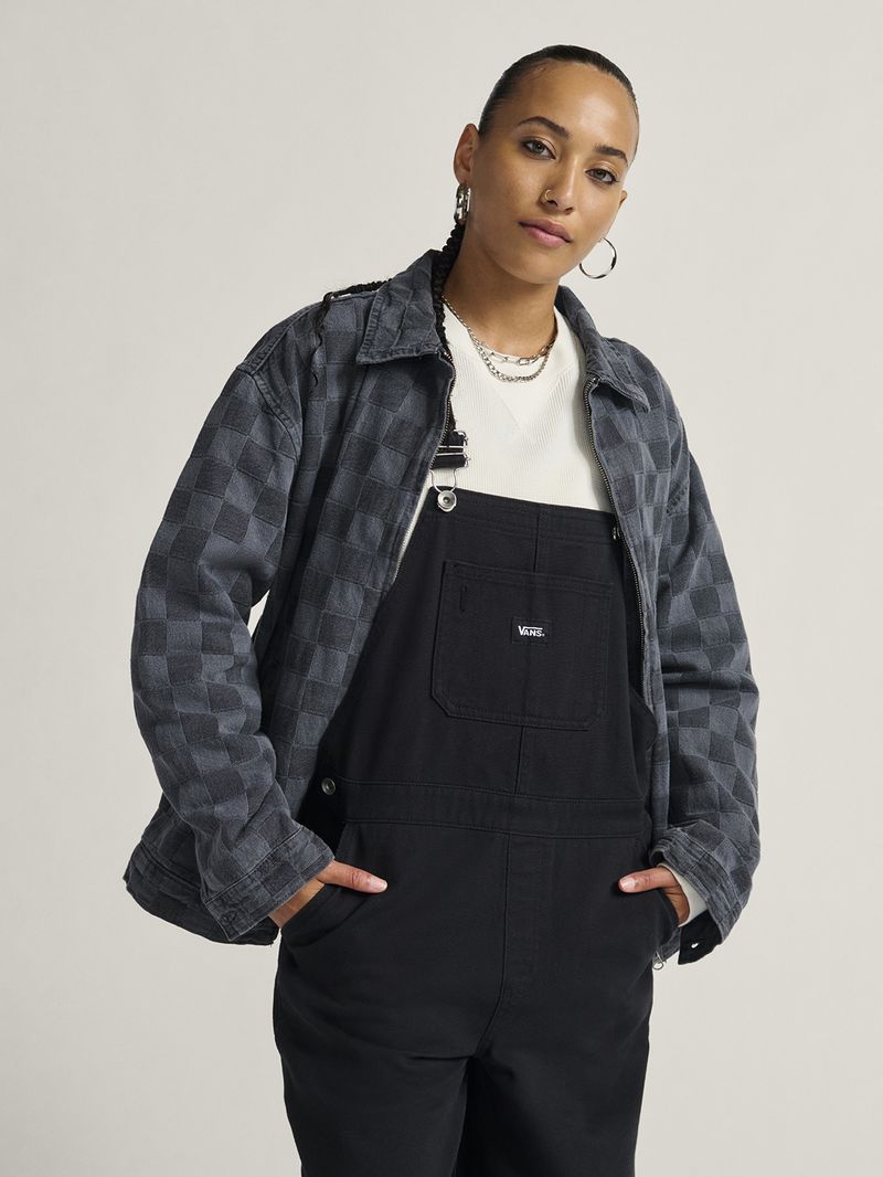 Chaqueta-Mujer-Pitstop-Denim-Checke-Negro-Vans