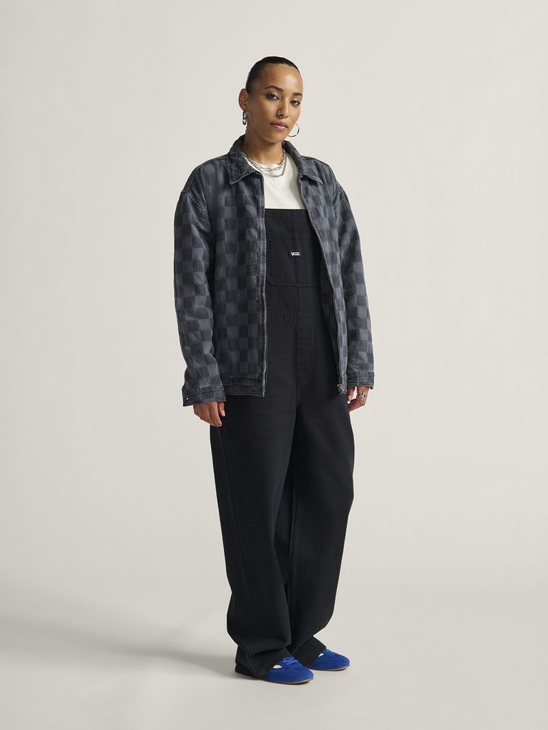Chaqueta-Mujer-Pitstop-Denim-Checke-Negro-Vans