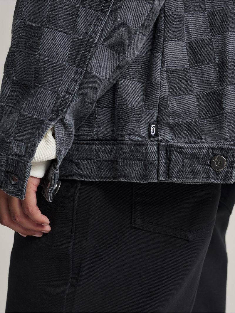 Chaqueta-Mujer-Pitstop-Denim-Checke-Negro-Vans