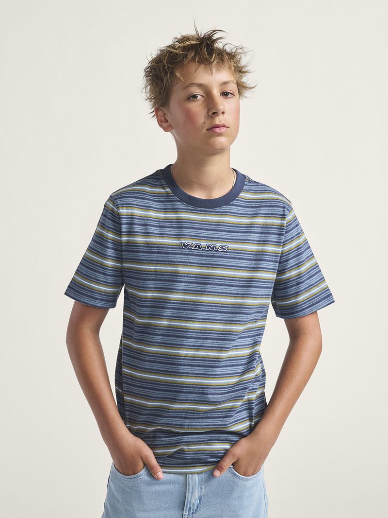Polera M/C Niño Cameron Stripe Gris Vans
