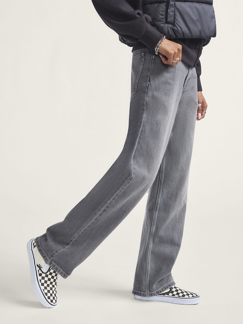 Pantalon Mujer Sirelle 5 Pocket Pud Gris Vans