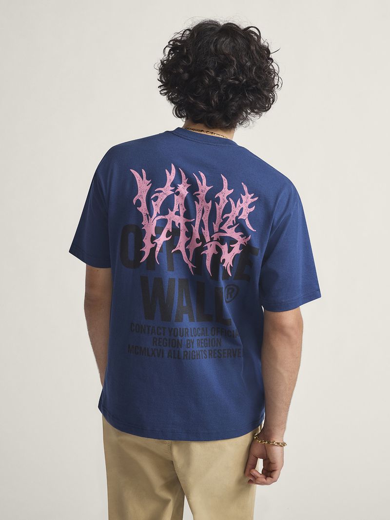 Polera M/C Hombre Metal Wall Azul Vans