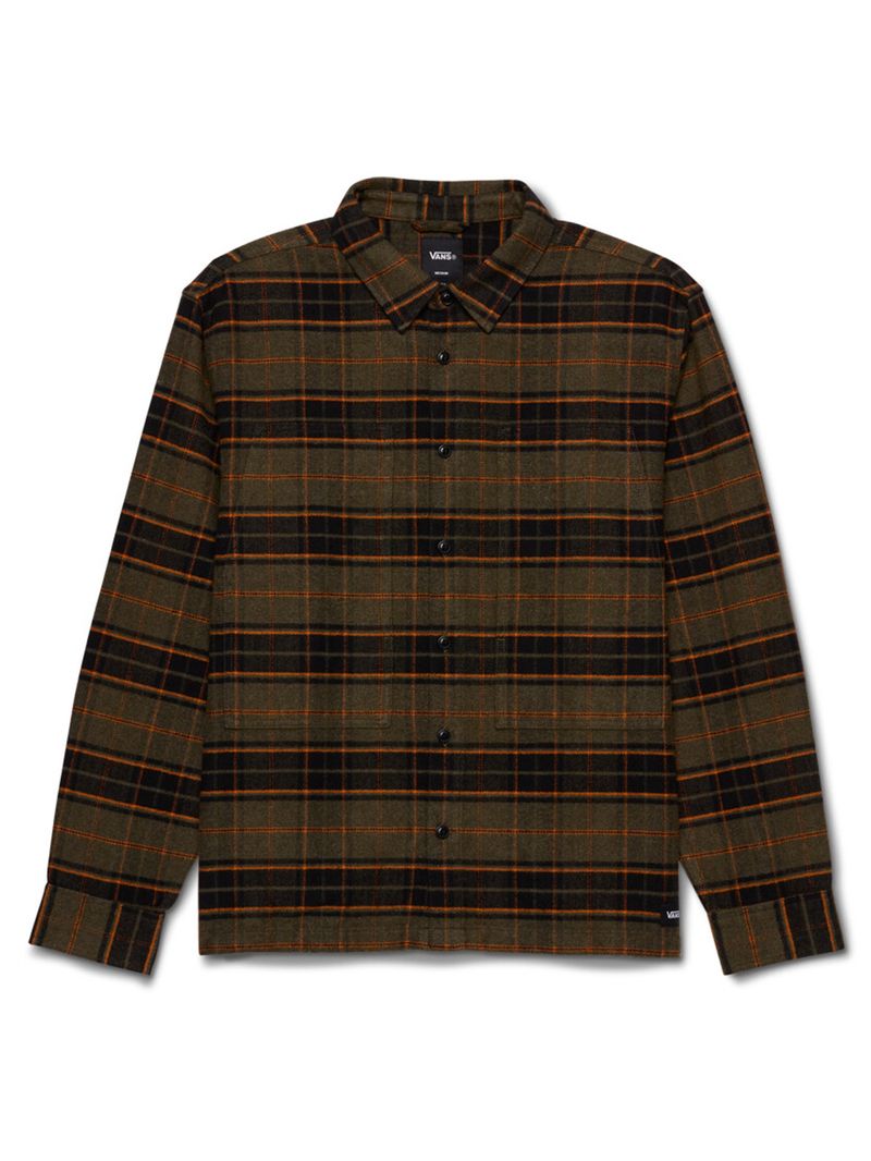 Camisa-M-L-Hombre-Premium-Flannel-Woven-Verde-Vans