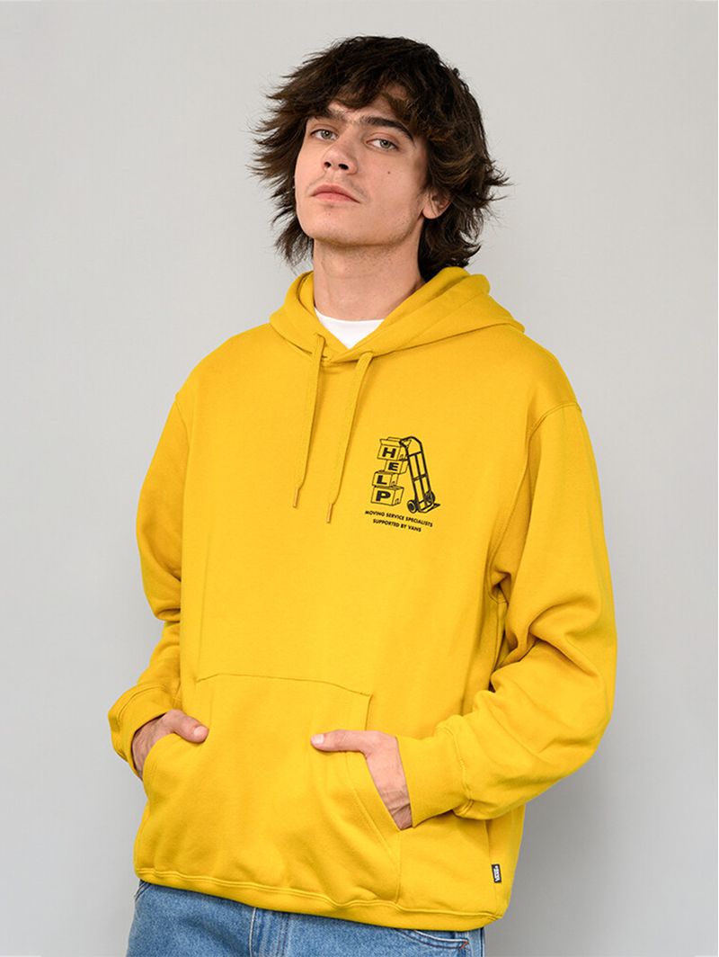 Poleron Hombre Moving Co. Pullover Amarillo Vans