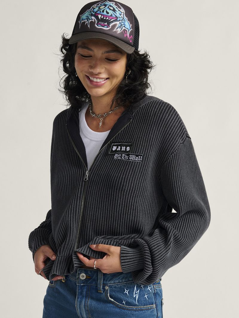 Sweater Mujer Ximeno Zip Sweater Negro Vans