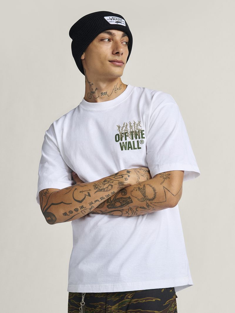Polera M/C Hombre Metal Wall Blanco Vans