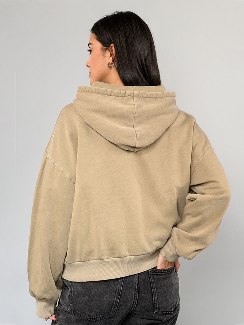 Poleron Mujer Retro Hoodie Oliva Claro Vans
