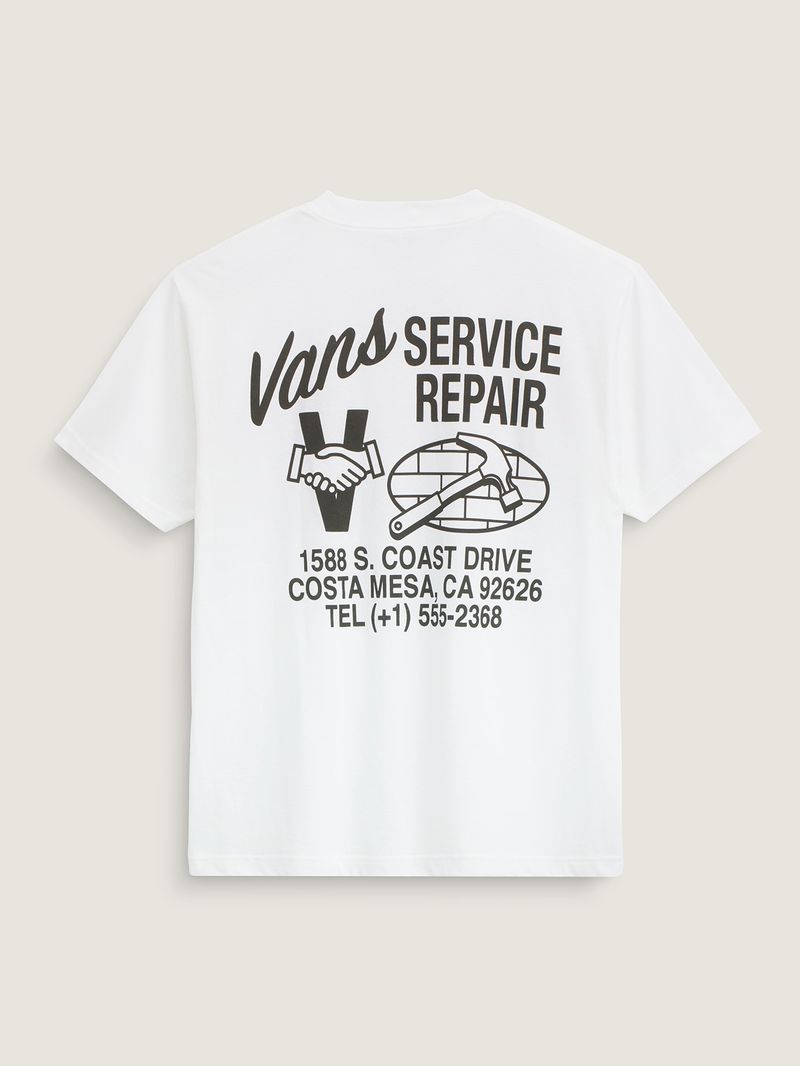 Polera-M-C-Hombre-Service-Repair-Blanco-Vans