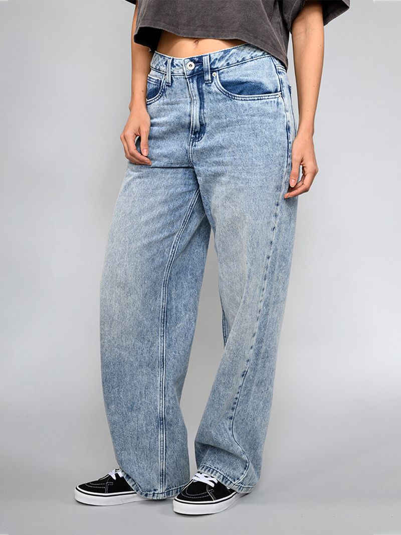 Pantalon Mujer Sirelle 5 Pocket Pud Celeste Vans