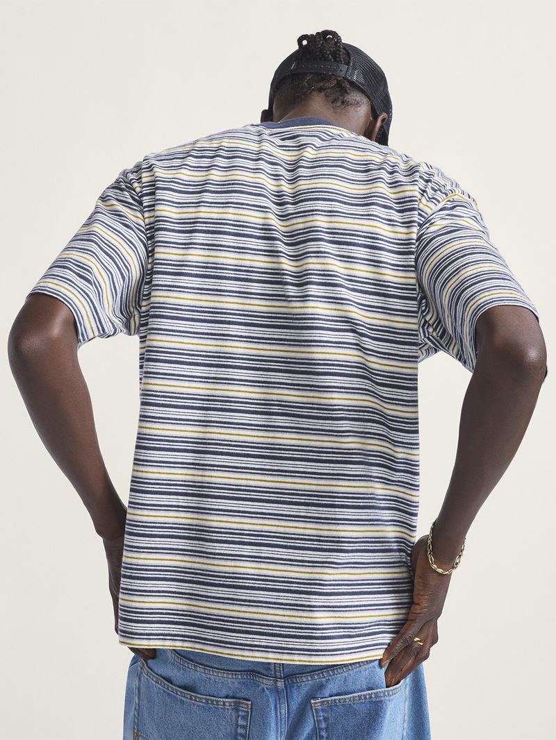 Polera M/C Hombre Cameron Stripe Knit Blanco Vans