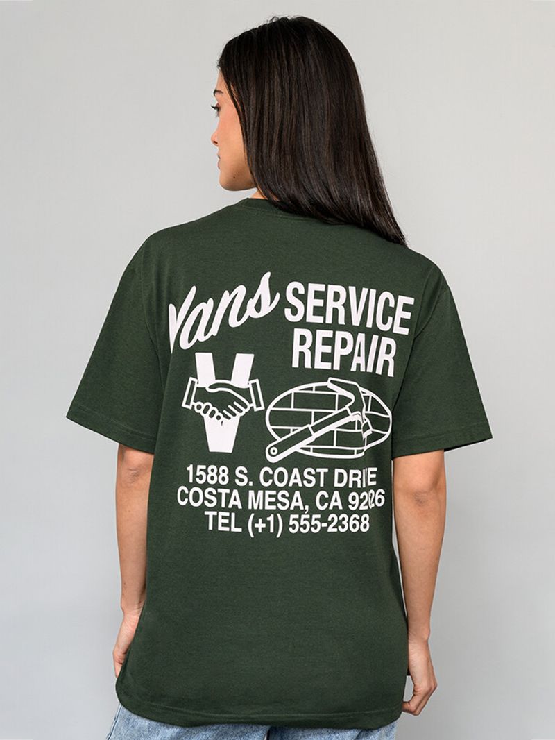Polera-M-C-Hombre-Service-Repair-Verde-Vans