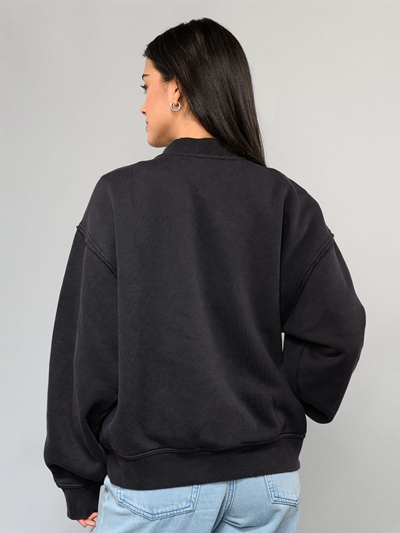 Poleron Mujer Broadway Bomber Negro Vans