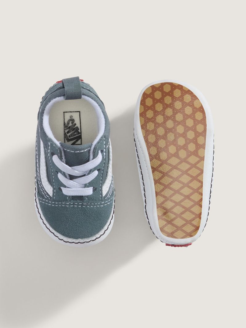 Zapatilla bebé (0 a 1 años) Old Skool Crib Celeste