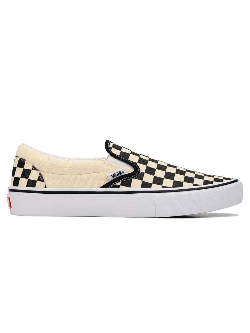 Zapatillas MnSkate Slip-On (Checkerboard) Black/Off White
