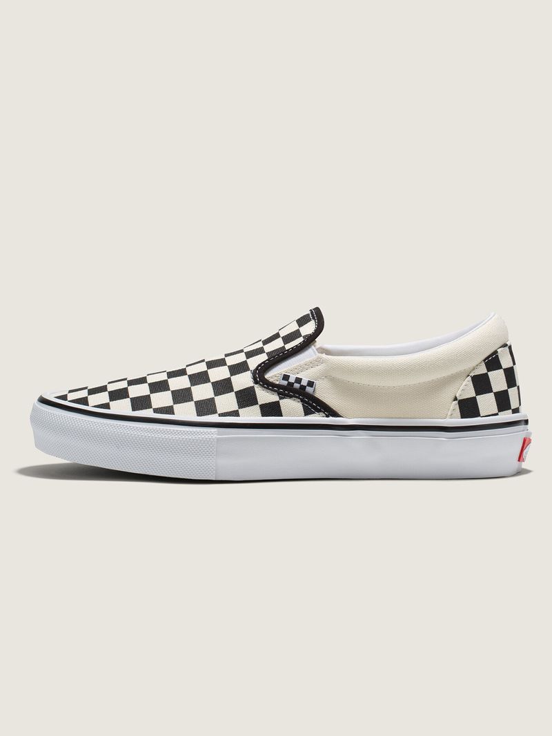 Zapatillas MnSkate Slip-On (Checkerboard) Black/Off White