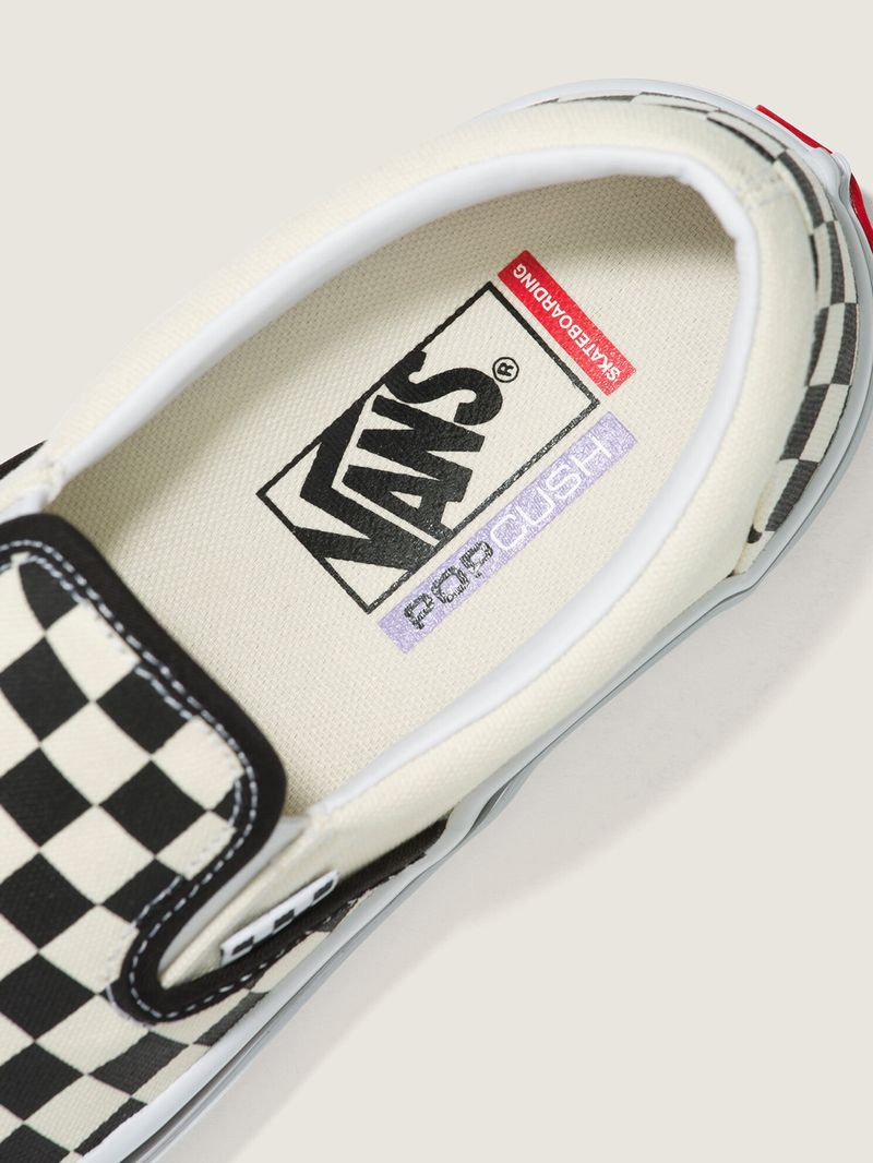 Zapatillas MnSkate Slip-On (Checkerboard) Black/Off White