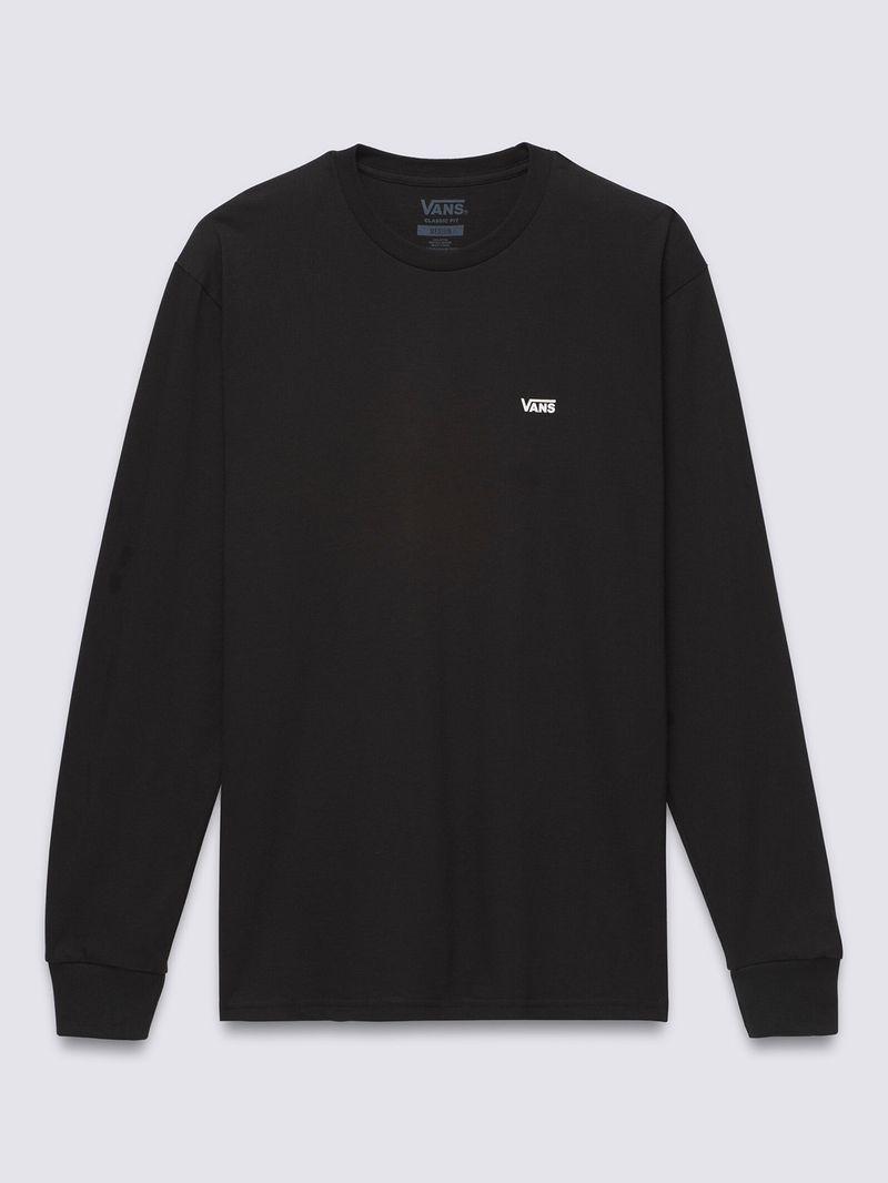 Polera MnLeftChest Hit Ls Black-White
