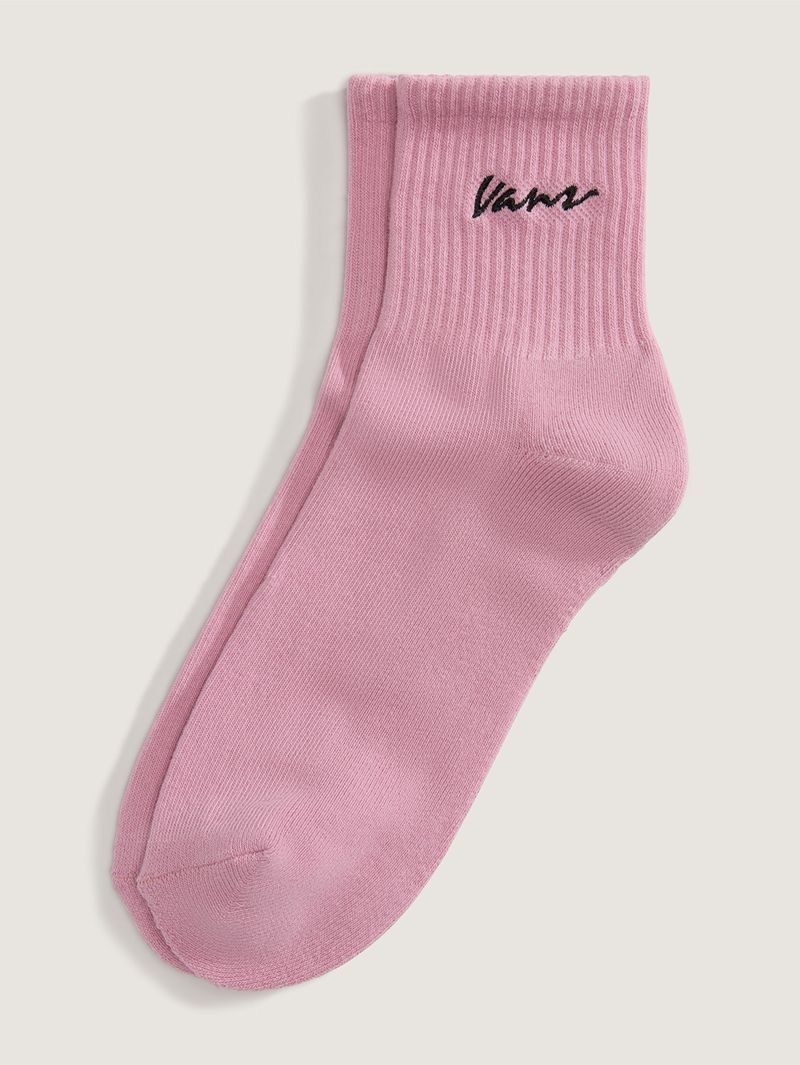 CALCETIN UNISEX CLASSIC SCRIPT HALF ROSADO VANS