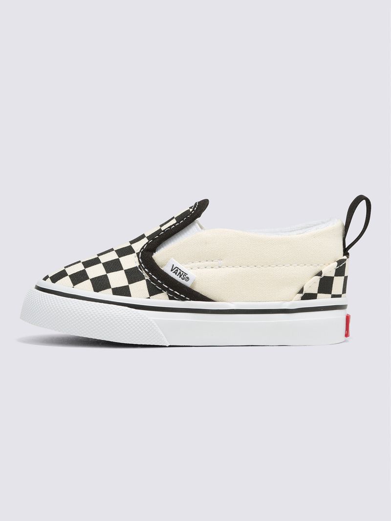 Zapatillas Td Slip-On V Toddler (1-4 añOs) (Checkerboard) Black/White