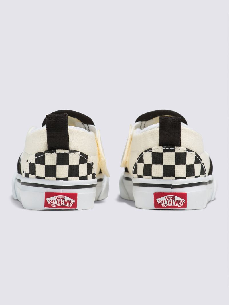 Zapatillas Td Slip-On V Toddler (1-4 añOs) (Checkerboard) Black/White