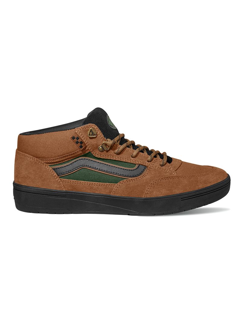 Zapatilla Casual Hombre Skate Zahba Mid Marron Oscuro Vans