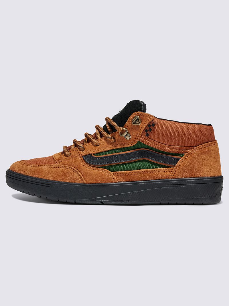 Zapatilla Casual Hombre Skate Zahba Mid Marron Oscuro Vans