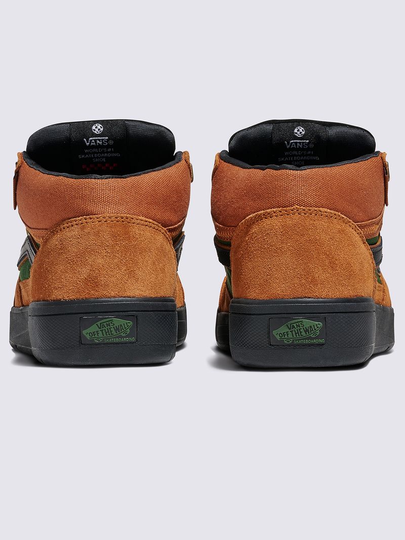 Zapatilla Casual Hombre Skate Zahba Mid Marron Oscuro Vans