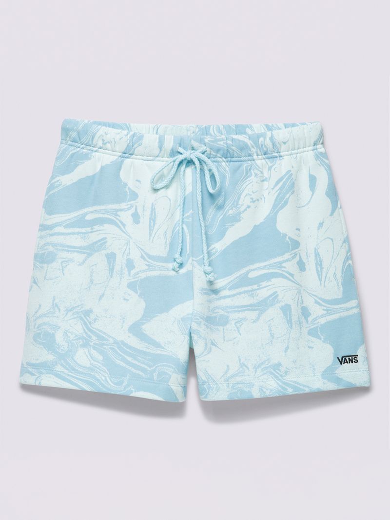 Pantalón Marble Print Short Celeste