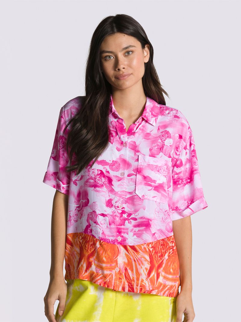 Polera Collina Strada Woven Top Sweet Morado