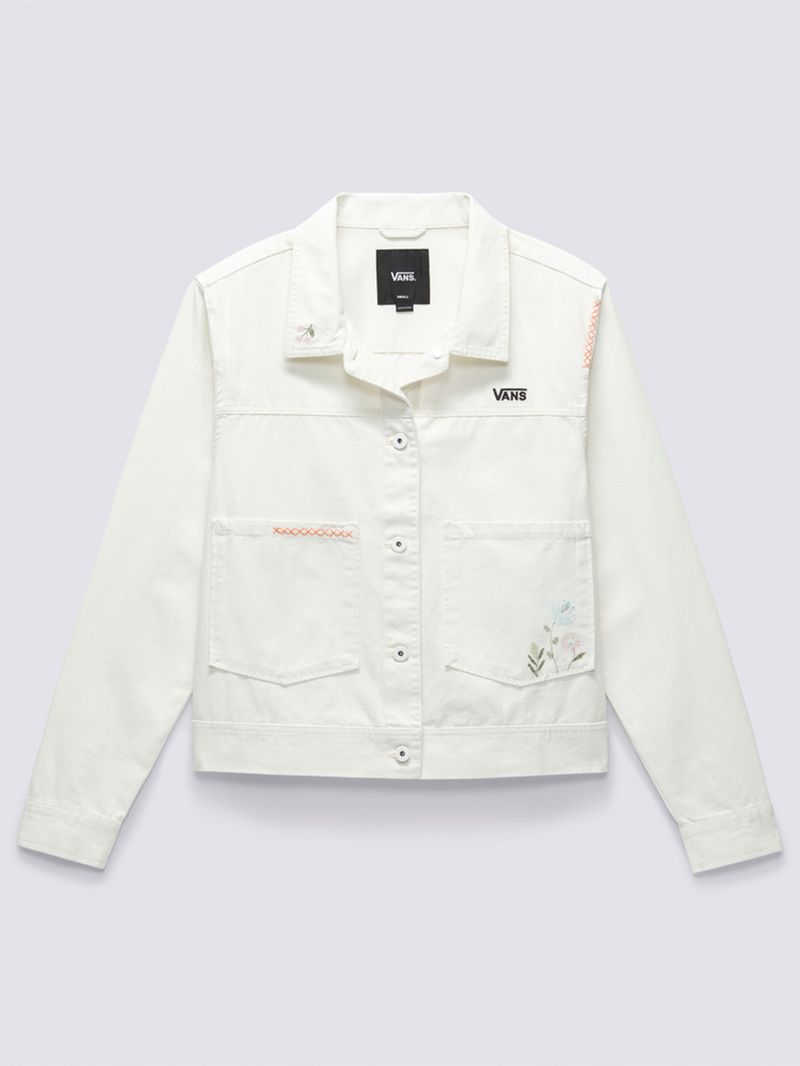 Chaqueta Book It MiCro Ditsy Floral Jacket Blanco