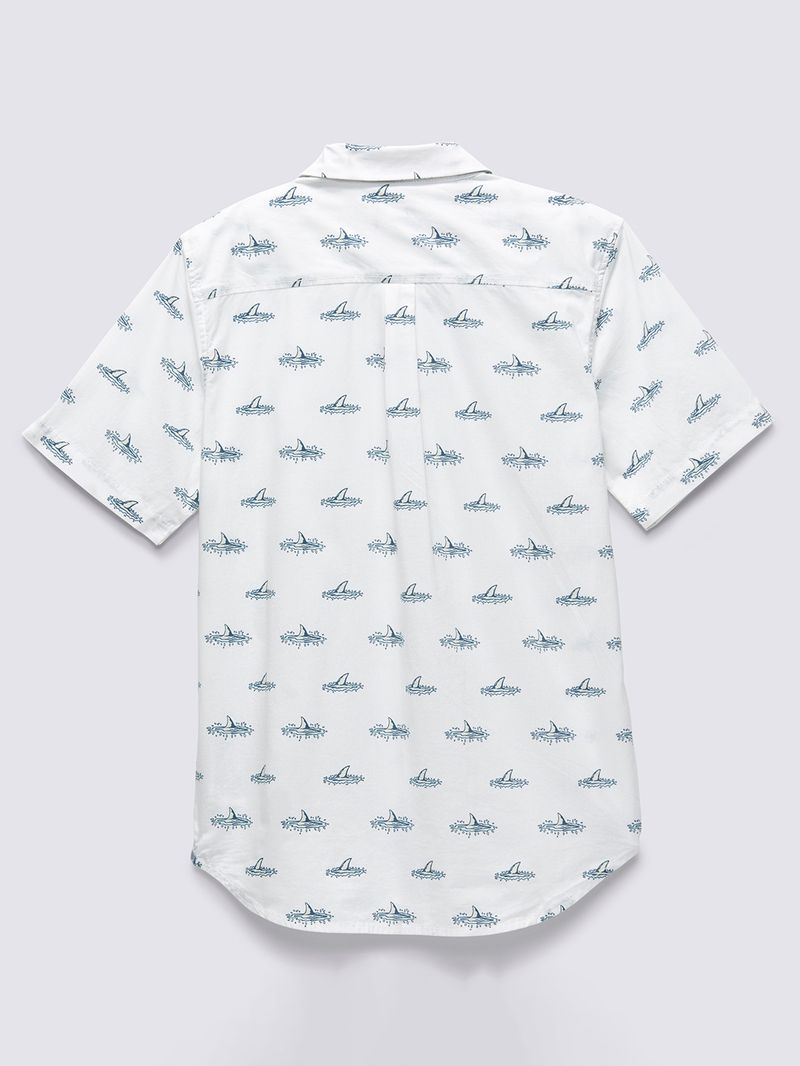 Camisa Shark Fin Woven Ss (8-14 AñOs) White