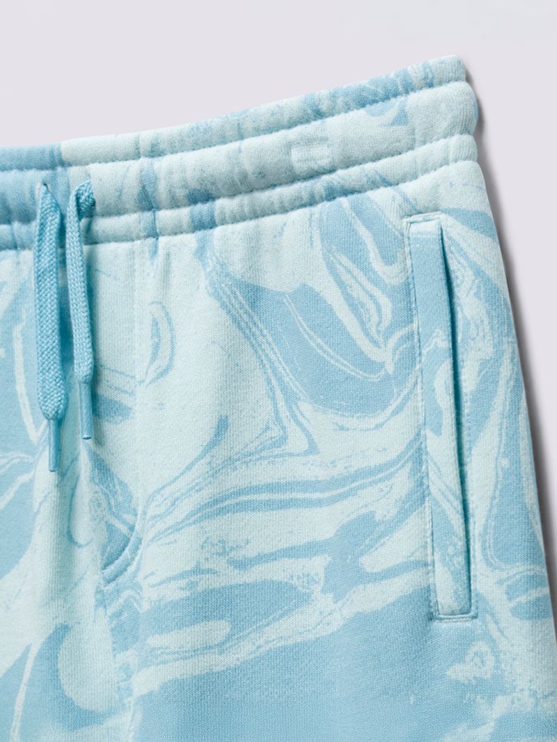 Pantalón Marble Fleece Short (8-14 AñOs) Blue Glow