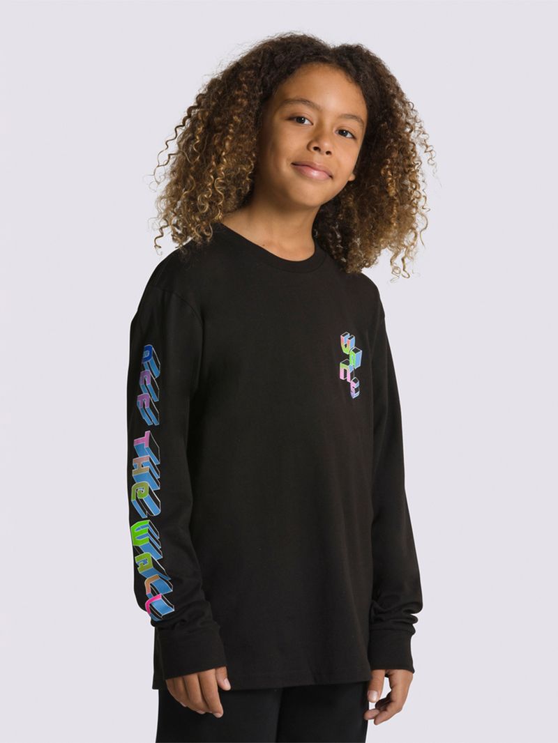 Polera Digital Flash Ls (8-14 AñOs) Black