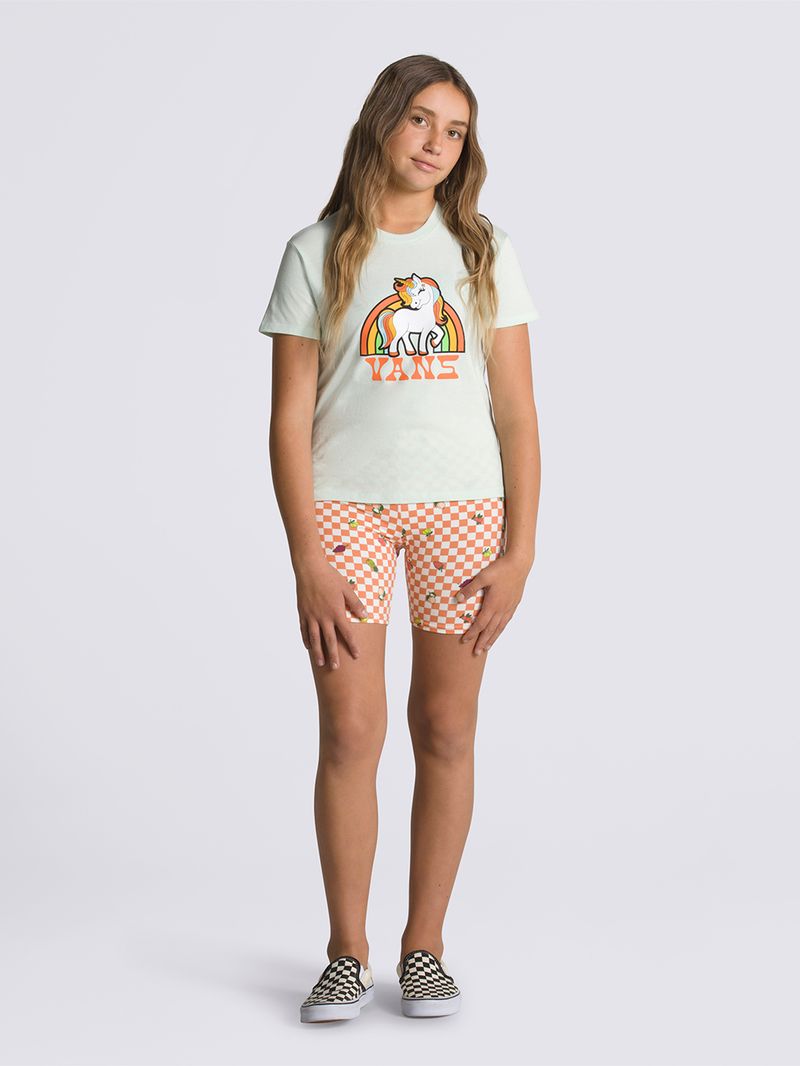 Polera Unicorn Rainbow  Crew (8-14 AñOs) Blanca