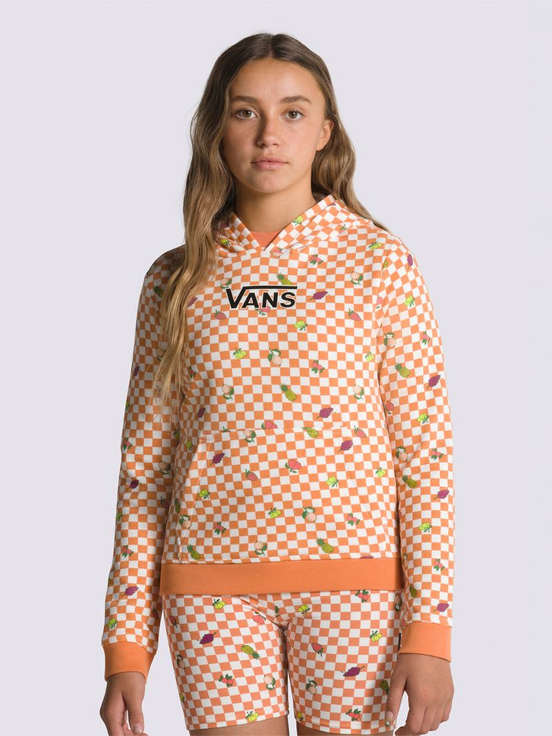 Polerón Fruit Checkerboard Hoodie (8-14 AñOs) Naranjo