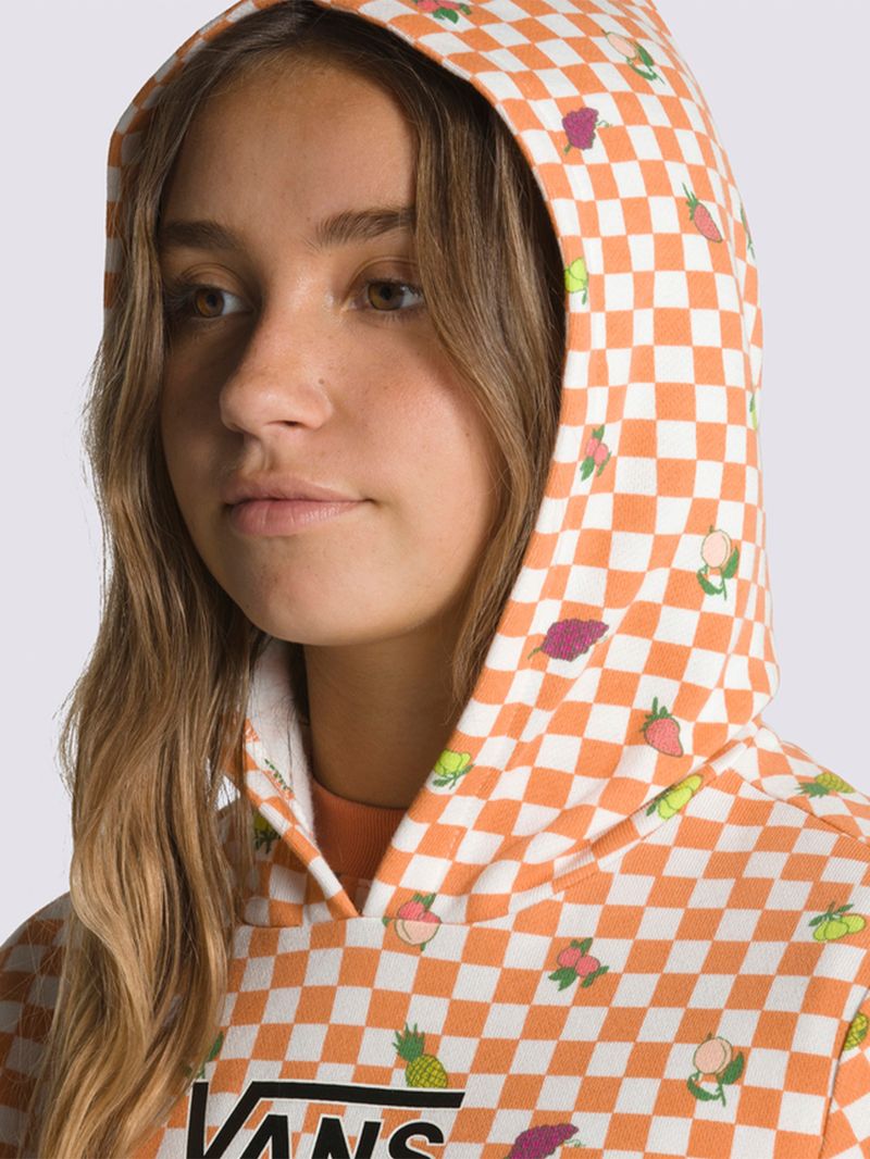Polerón Fruit Checkerboard Hoodie (8-14 AñOs) Naranjo