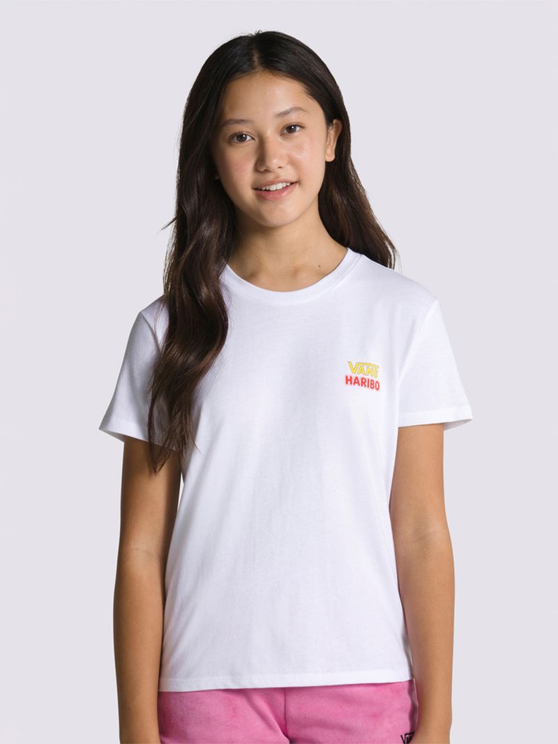 Polera Haribo Ss  Crew (8-14 AñOs) White