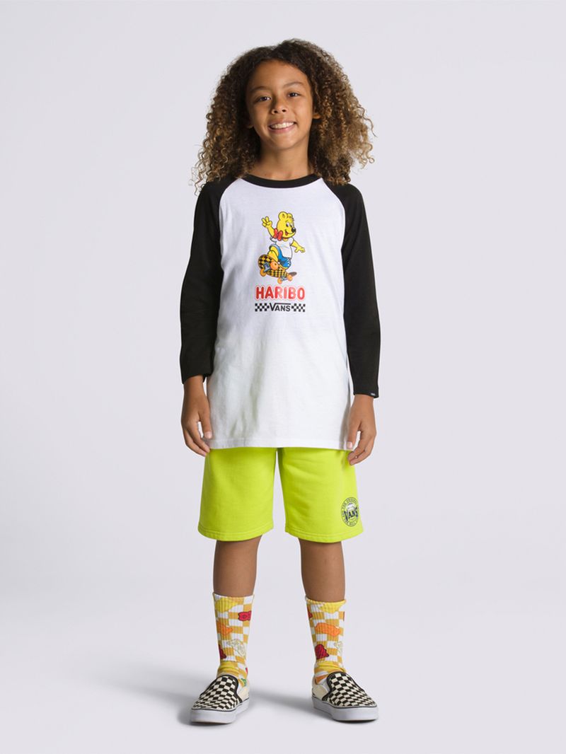 Polera Haribo Raglan (8-14 AñOs) White-Black