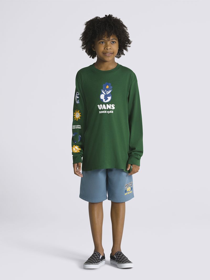 Polera POsitivity Ls (8-14 AñOs) Verde