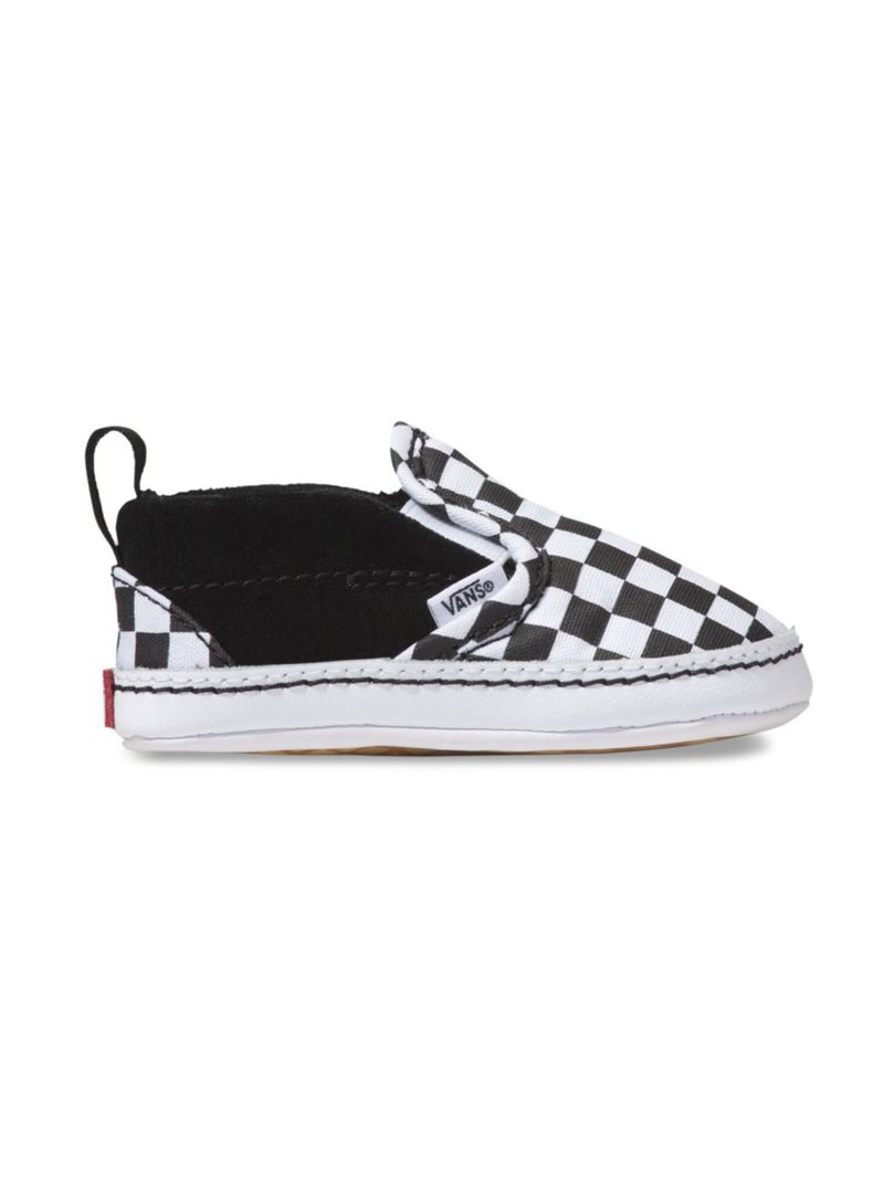Zapatillas In Slip-On V Crib Infant (0-11 meses) (Checker) Black/Truewhite
