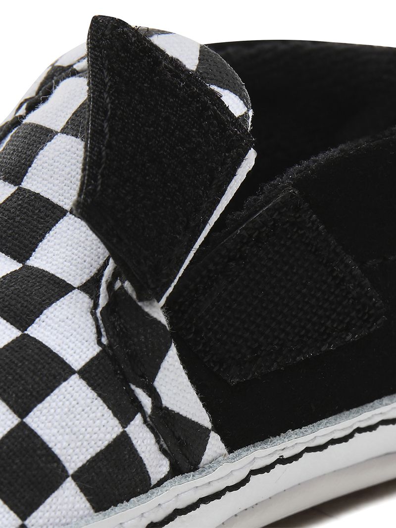 Zapatillas In Slip-On V Crib Infant (0-11 meses) (Checker) Black/Truewhite